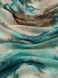 Teal and Grey Marble Pattern Fashionable Scarf