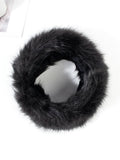 Women's Black Fluffy Headband