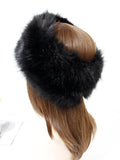 Women's Black Fluffy Headband