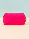 Love Varsity Letter Design Hot Pink Zippered Cosmetic Bag