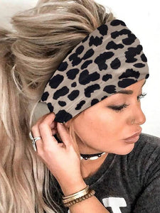 Leopard Print Pattern Wide Headband