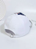 Patriotic Stars and Stripes Rhinestone Baseball Cap