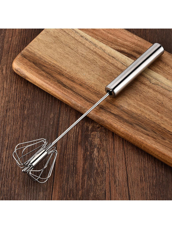 Stainless Steel Household Semi-Automatic Rotating Egg Beater