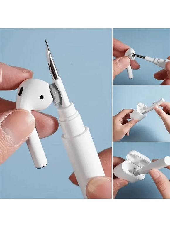 White Acrylic Earpods Cleaning Brush