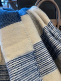 Women's Fall/Winter White-Blue-Grey Plaid Scarf