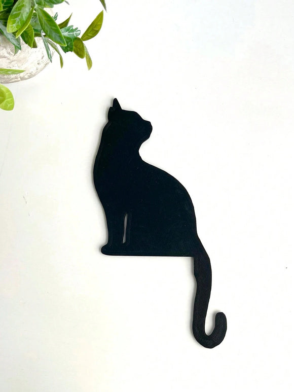 Black Cat Wooden Door Sign