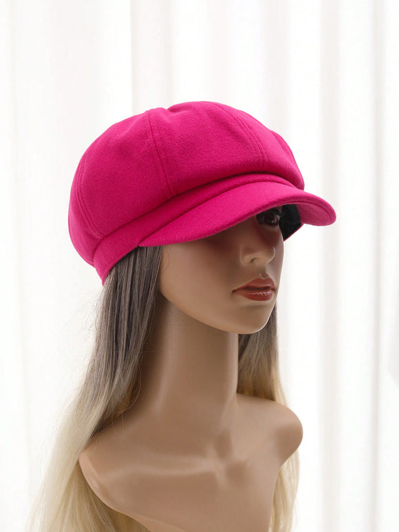 Hot Pink Baker Boy Hat