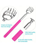 Bear Claw Telescoping Back Scratcher with Pink Handle