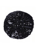 Black Sequin Beret Hat