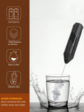 Milk Frother With Stand Black