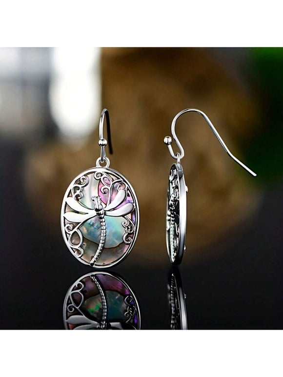 Abalone Dragonfly Earrings