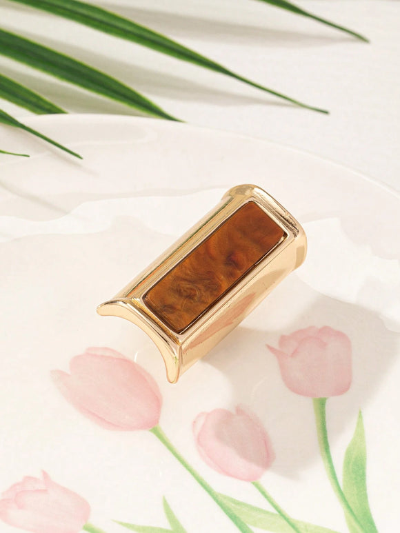 Brown Stone Retro Fashion Ring