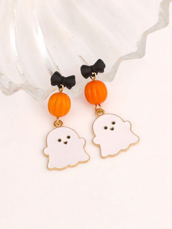 Halloween Pumpkin & Ghost Earrings