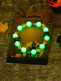 Halloween Pumpkin Bead Glow-In-The-Dark Stretch Bracelet