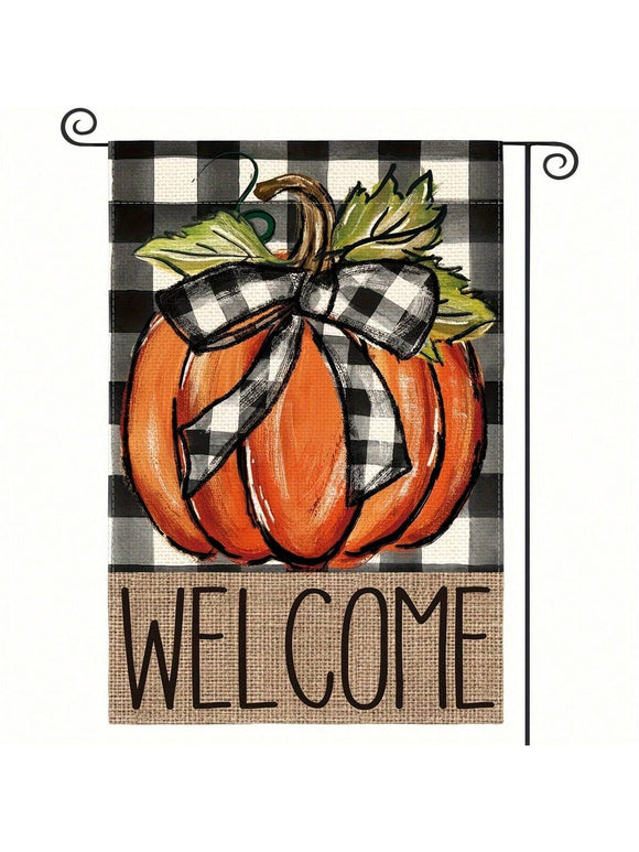 Welcome Pumpkin Garden Flag