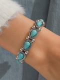 Trendy Turquoise Teardrop Stretch Bracelet