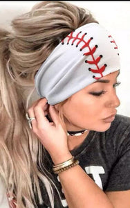 Baseball Print Wide Headband