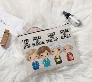 Golden Girls Linen Cosmetic Bag