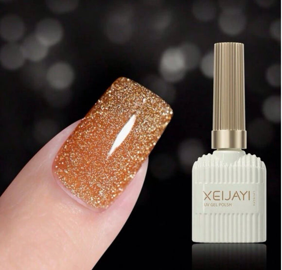 Orange Glitter Gel Nail Polish