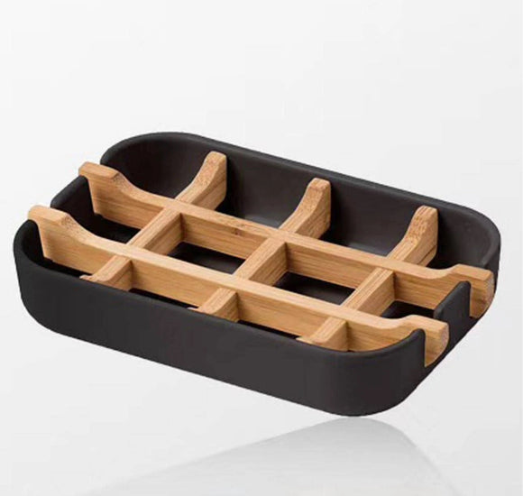 Bamboo Insert  Soap Dish Holder