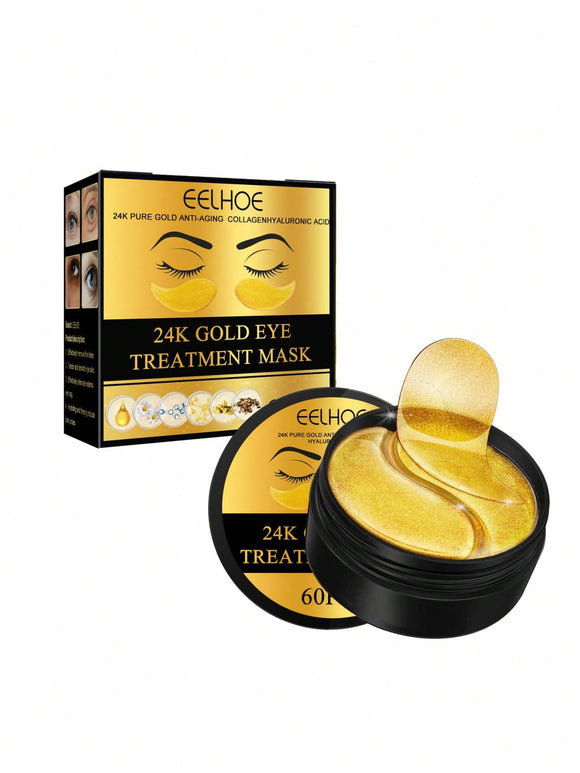 24K Gold Moisturizing, Anti Aging Collagen and Hyaluronic Acid Eye Masks