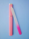 Hot Pink Crystal Nail File with case