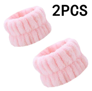 Pink Plush Wristband Set