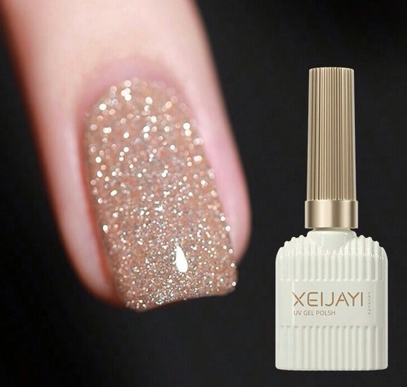 Champagne Glitter Gel Nail Polish