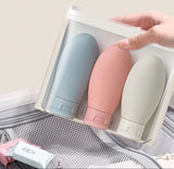 3 Pc Silicone Leak Proof Travel Bottle Set Multi Color