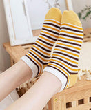 5 pair Women’s bee Design Yellow Ankle Socks