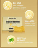 24K Gold Moisturizing, Anti Aging Collagen Neck Masks