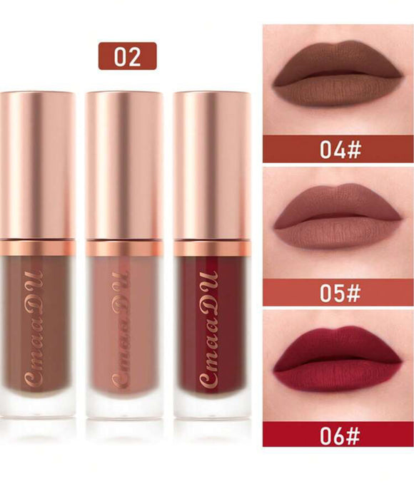 3 Pc Multicolor Matte Lip Stain