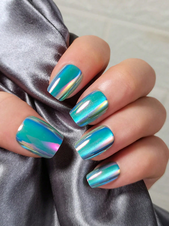 Cat’s Eye Blue Nail Set