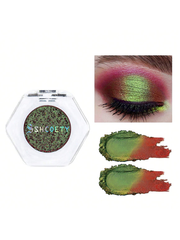 Monochromatic Green Yellow Eyeshadow Palette