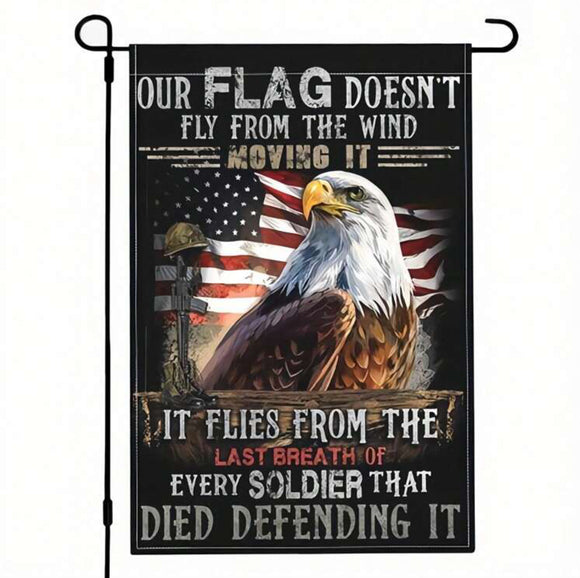 American Eagle Fallen Soldier Commemorative Garden Flag