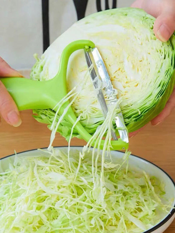 Stainless Steel Cabbage Grater in Green