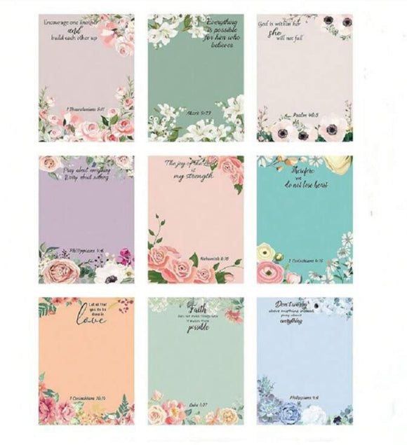 4 Pack Assorted Scripture Note Pad Set