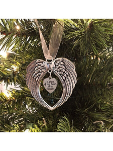 A Piece of my Heart is in Heaven Angel Wings Ornament