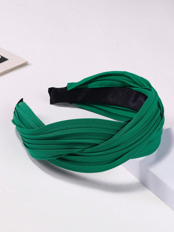 Green Cross Folded Style Headband