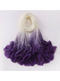 Purple Ombre Fringe Scarf