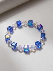 Royal Blue Square Bead Bracelet