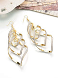 Spiral Glitter Earring Gold Setting