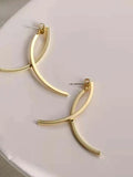 Criss Cross Gold Ear Jackets