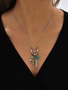 Guitar & Cowboy Boot Charm Necklace