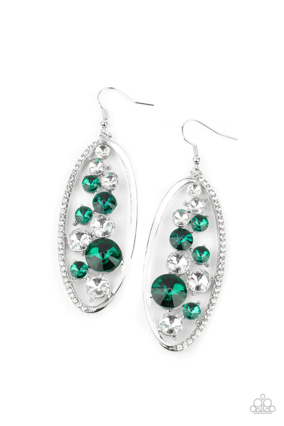 Rock Candy Bubbly Green Earring