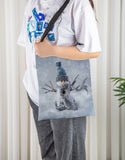 Snowman In A Blue Hat Shopper Bag