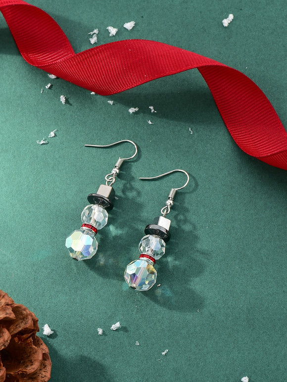 Crystal Snowman Earrings