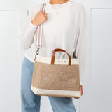 French Market Jute Crossbody Tote