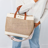 French Market Jute Crossbody Tote