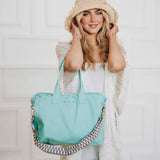 Luna Fringe Canvas Crossbody Tote